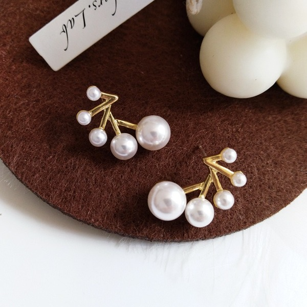 Bulk Jewelry Wholesale white alloy pearl earrings JDC-ES-RL104 Wholesale factory from China YIWU China