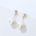 Bulk Jewelry Wholesale white alloy pearl peach heart love earrings JDC-ES-RL091 Wholesale factory from China YIWU China