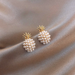 Bulk Jewelry Wholesale white alloy pearl pineapple Earrings JDC-ES-RL138 Wholesale factory from China YIWU China