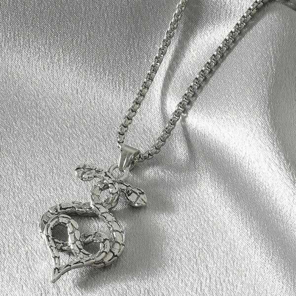 Wholesale white alloy snake necklace JDC-NE-D743 necklaceas JoyasDeChina Wholesale Jewelry JoyasDeChina Joyas De China