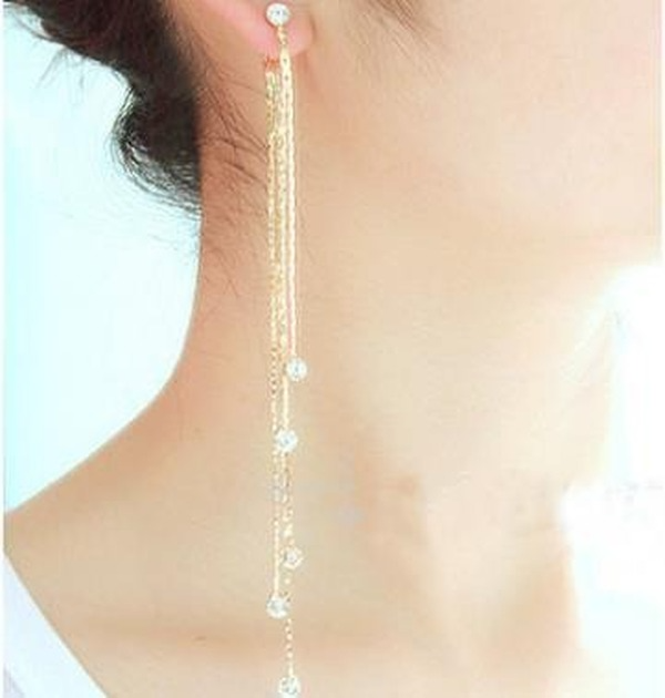 Bulk Jewelry Wholesale white alloy tassel earring earrings JDC-ES-RL016 Wholesale factory from China YIWU China