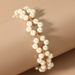 Bulk Jewelry Wholesale white alloy woven pearl bracelet for women JDC-BT-D525 Wholesale factory from China YIWU China