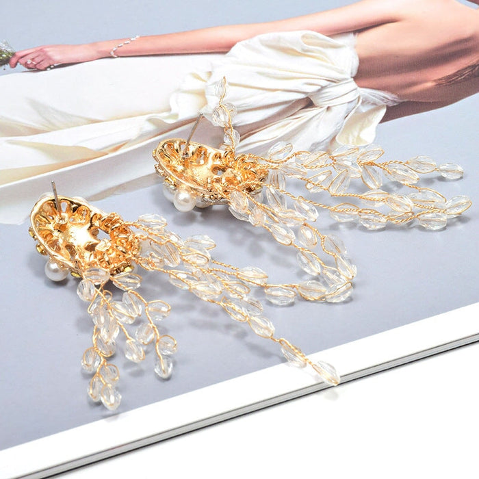 Wholesale white beaded earrings JDC-ES-SK067 Earrings 深刻 Wholesale Jewelry JoyasDeChina Joyas De China