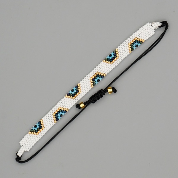 Bulk Jewelry Wholesale white bohemian blue eyes Miyuki beads bracelet JDC-gbh397 Wholesale factory from China YIWU China