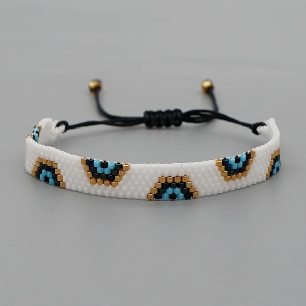Bulk Jewelry Wholesale white bohemian blue eyes Miyuki beads bracelet JDC-gbh397 Wholesale factory from China YIWU China