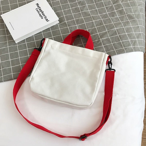 Wholesale White Canvas Shoulder Bag JDC-SD-JiaQ110 Shoulder Bags 家庆 Wholesale Jewelry JoyasDeChina Joyas De China