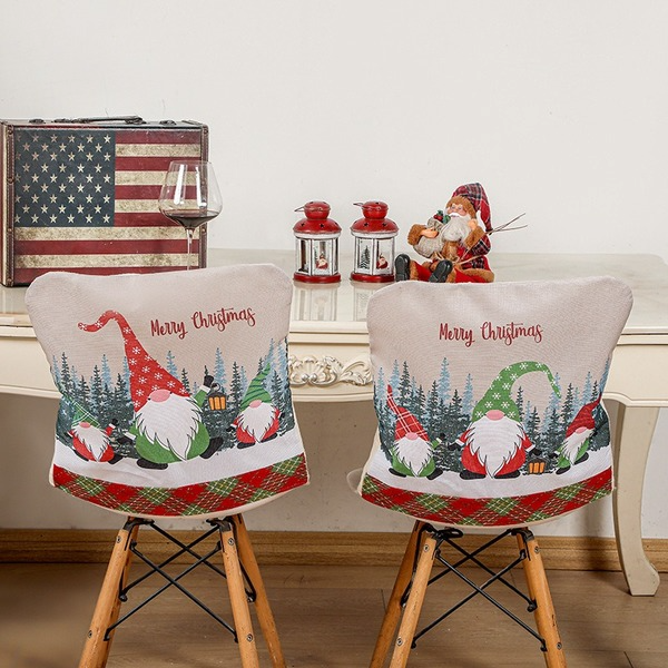 Bulk Jewelry Wholesale white cloth Christmas chair set red and green plaid JDC-CS-HB023 Wholesale factory from China YIWU China