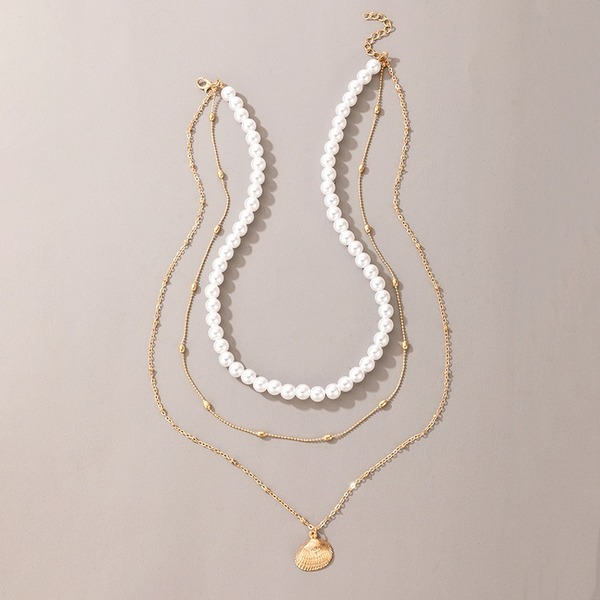 Bulk Jewelry Wholesale white coin one word buckle short neck chain JDC-NE-C010 Wholesale factory from China YIWU China