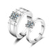 Wholesale white copper zircon couple ring JDC-RS-FanQL003 Rings 方绮丽 couple adjustable Wholesale Jewelry JoyasDeChina Joyas De China