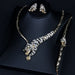 Wholesale white crystal earrings necklace set JDC-ST-Qianm013 Suit 千漠 Wholesale Jewelry JoyasDeChina Joyas De China