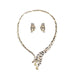 Wholesale white crystal earrings necklace set JDC-ST-Qianm013 Suit 千漠 Wholesale Jewelry JoyasDeChina Joyas De China