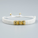 Bulk Jewelry Wholesale white devil's eye rivet woven love heart bracelet JDC-gbh282 Wholesale factory from China YIWU China