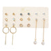 Wholesale white diamond pearl ring earring set JDC-ES-F264 earrings JoyasDeChina GFL04-01 Wholesale Jewelry JoyasDeChina Joyas De China
