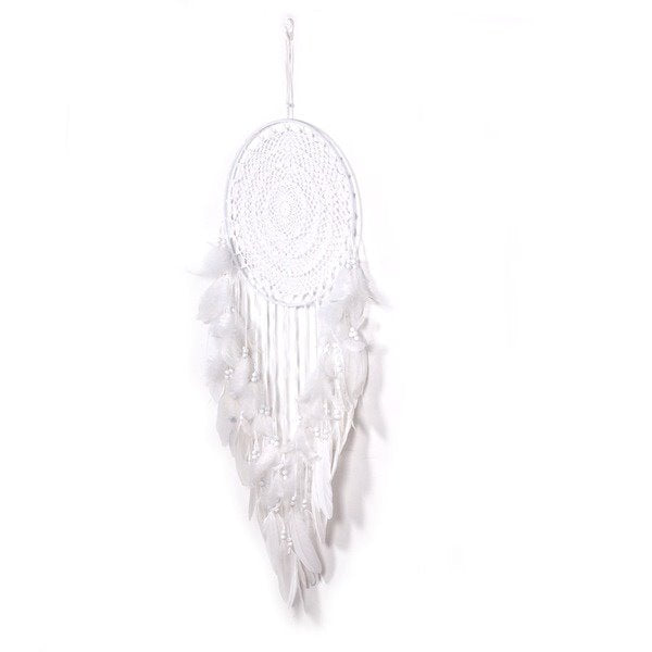 Wholesale white feather charm dream catcher JDC-DC-LZ043 Dreamcatcher 联缀 Wholesale Jewelry JoyasDeChina Joyas De China