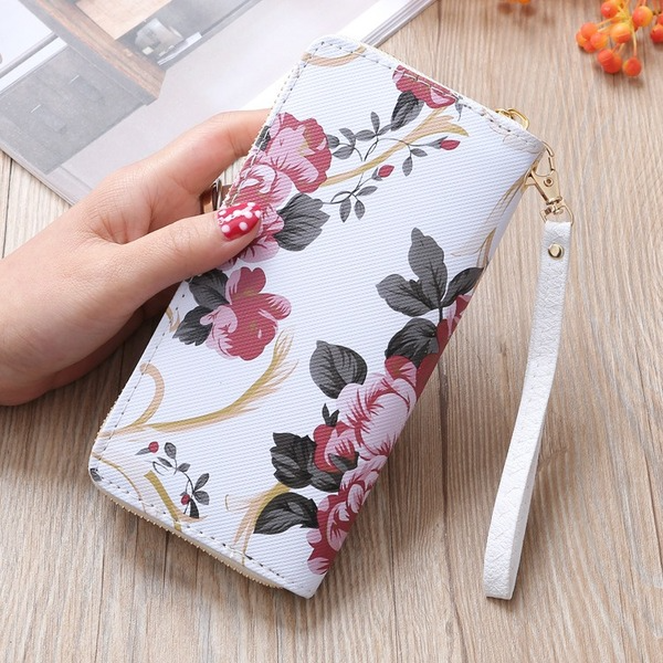Bulk Jewelry Wholesale white floral long wallet JDC-WT-lx010 Wholesale factory from China YIWU China
