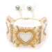 Bulk Jewelry Wholesale White Gold Diamond Zircon Shell Miyuki Rice Bead Bracelet JDC-gbh418 Wholesale factory from China YIWU China