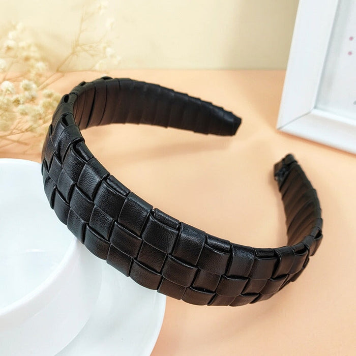 Wholesale white leather hairband JDC-HD-O344 Headband 潮炫 Black Wholesale Jewelry JoyasDeChina Joyas De China