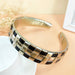 Wholesale white leather hairband JDC-HD-O344 Headband 潮炫 Gold+black Wholesale Jewelry JoyasDeChina Joyas De China