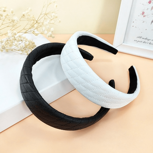 Wholesale White Leather Headband JDC-HD-O350 Headband 潮炫 Wholesale Jewelry JoyasDeChina Joyas De China
