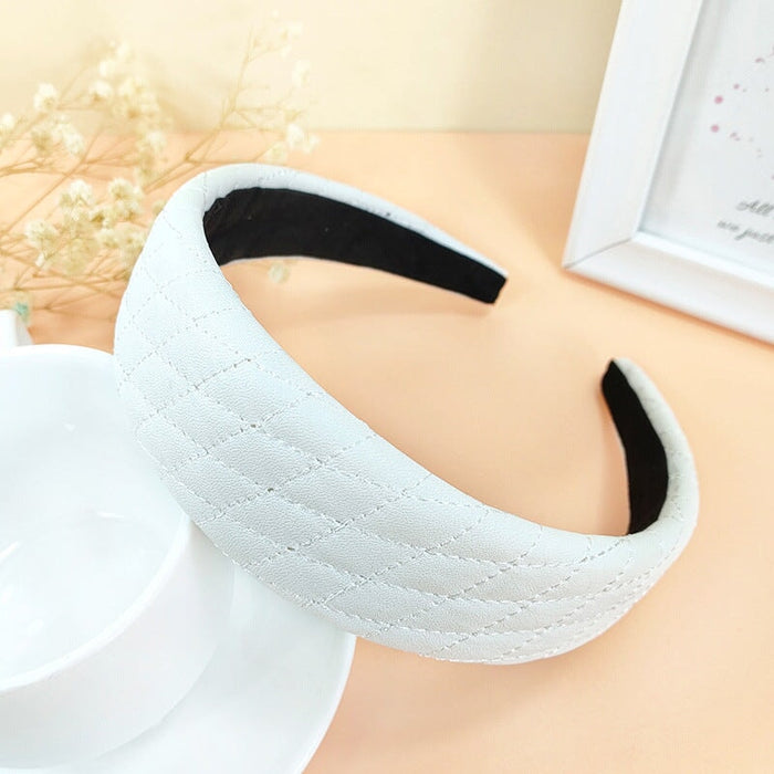 Wholesale White Leather Headband JDC-HD-O350 Headband 潮炫 White Wholesale Jewelry JoyasDeChina Joyas De China