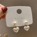 Wholesale white love pearl earrings JDC-ES-BY-085 Earrings 宝钰 1 Wholesale Jewelry JoyasDeChina Joyas De China