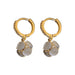 Wholesale white opal Hydrangea Earrings JDC-ES-BY045 Earrings 宝钰 Wholesale Jewelry JoyasDeChina Joyas De China