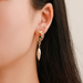 Wholesale white pearl alloy earrings JDC-ES-D703 Earrings JoyasDeChina Wholesale Jewelry JoyasDeChina Joyas De China