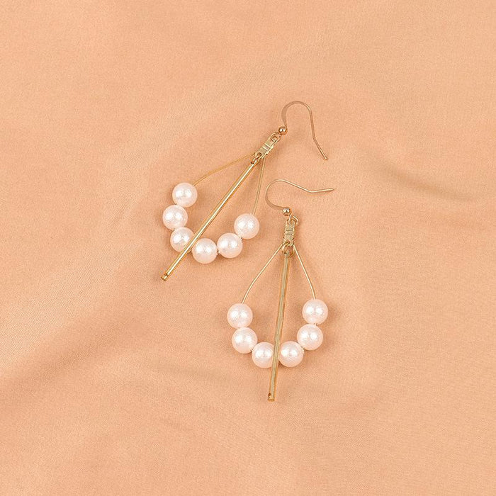 Wholesale white pearl alloy earrings JDC-ES-LSY044 Earrings JoyasDeChina ear hook Wholesale Jewelry JoyasDeChina Joyas De China
