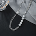Bulk Jewelry Wholesale white pearl asymmetric stitching necklace JDC-NE-BY002 Wholesale factory from China YIWU China