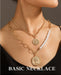 Wholesale white pearl baroque multilayer necklace JDC-NE-SF079 Necklace 少峰 gold Wholesale Jewelry JoyasDeChina Joyas De China