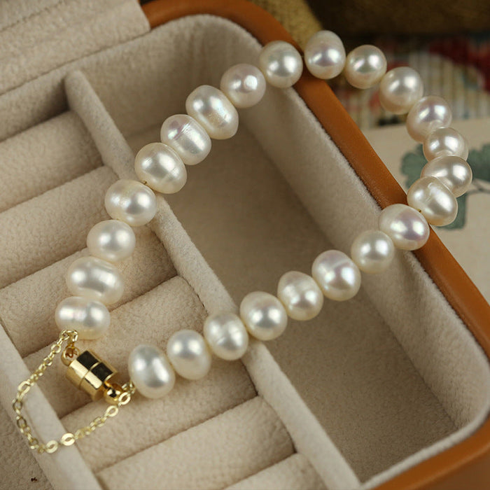 Wholesale white pearl bracelet JDC-BT-BY013 Bracelet 宝钰 White Wholesale Jewelry JoyasDeChina Joyas De China