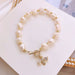 Wholesale white pearl bracelet JDC-BT-BY021 Bracelet 宝钰 1 Wholesale Jewelry JoyasDeChina Joyas De China