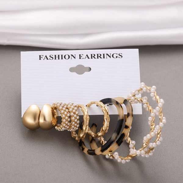 Wholesale white pearl earring set JDC-ES-F622 Earrings 韩之尚 Wholesale Jewelry JoyasDeChina Joyas De China