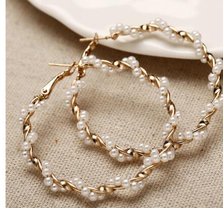 Wholesale White Pearl Earring Set JDC-ES-F623 Earrings 韩之尚 050043 Wholesale Jewelry JoyasDeChina Joyas De China