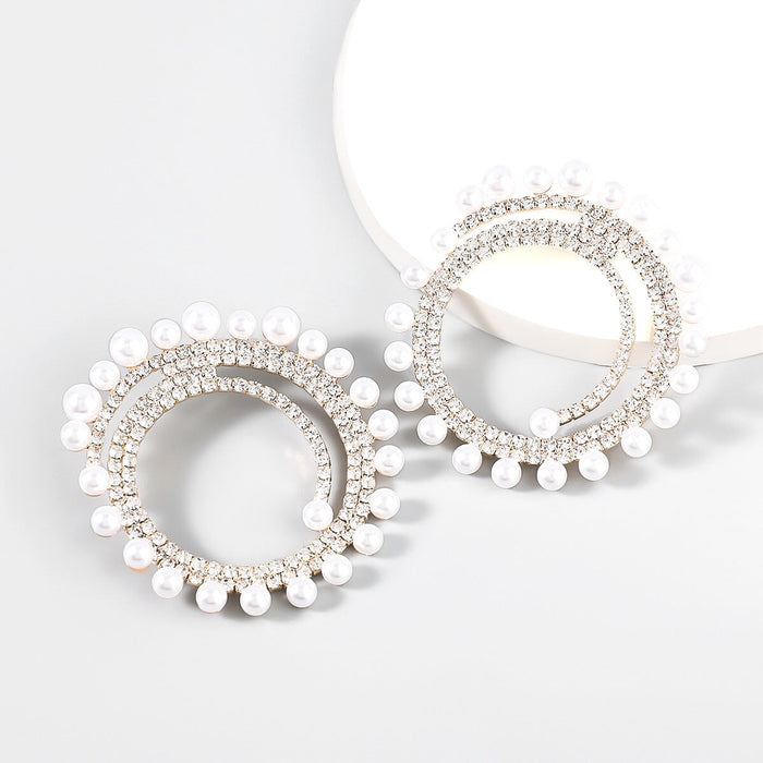 Wholesale white pearl earrings JDC-ES-JL902 Earrings 氿乐 gold Wholesale Jewelry JoyasDeChina Joyas De China