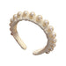 Wholesale white pearl flannel hair band JDC-HD-BaoY001 Headband 宝钰 Wholesale Jewelry JoyasDeChina Joyas De China