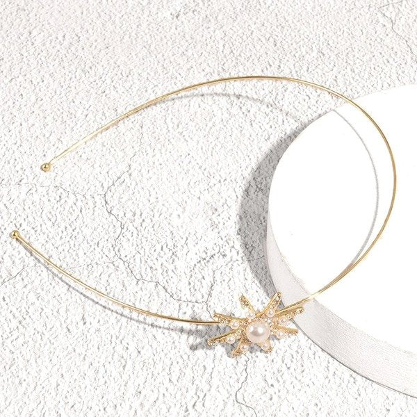 Wholesale white pearl hair band JDC-HD-PZ010 Headband 蒲钻 Wholesale Jewelry JoyasDeChina Joyas De China