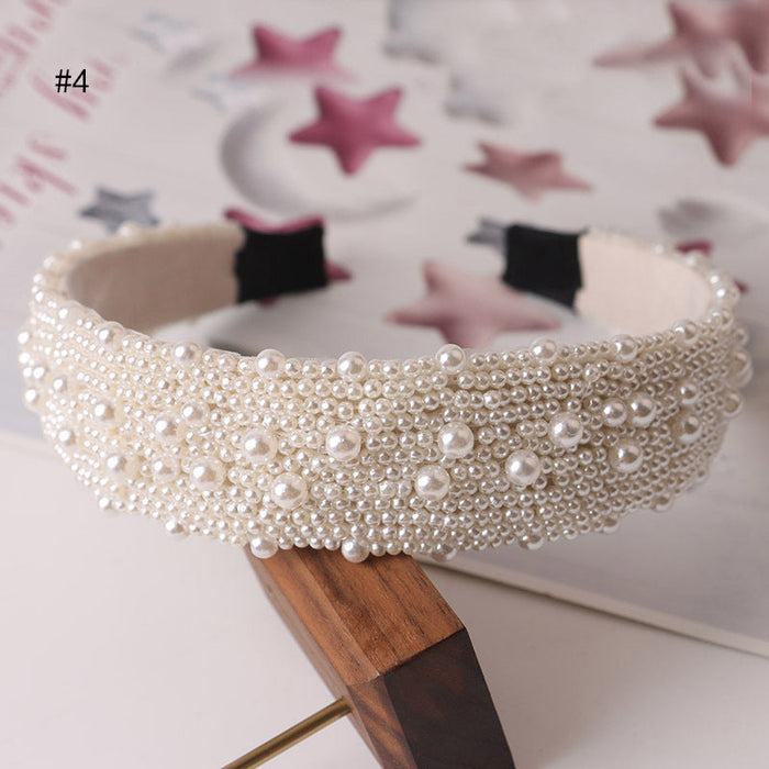 Wholesale white pearl headband JDC-HD-GB-001 Headband 贵本 4 Wholesale Jewelry JoyasDeChina Joyas De China
