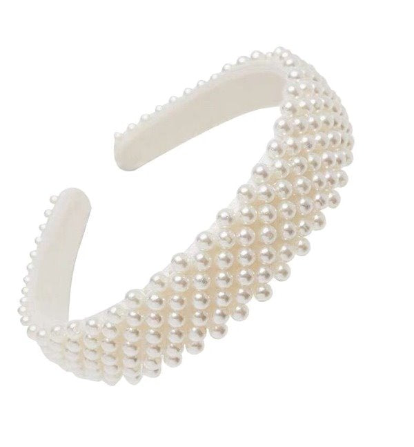 Wholesale white pearl headband JDC-HD-GB-001 Headband 贵本 Wholesale Jewelry JoyasDeChina Joyas De China