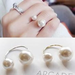 Bulk Jewelry Wholesale white pearl opening ring JDC-RS-RL005 Wholesale factory from China YIWU China