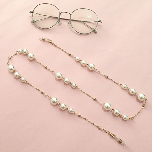 Bulk Jewelry Wholesale white pearl pearl glasses chain JDC-MC-HW003 Wholesale factory from China YIWU China