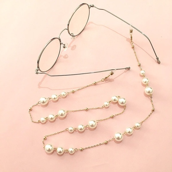 Bulk Jewelry Wholesale white pearl pearl glasses chain JDC-MC-HW003 Wholesale factory from China YIWU China
