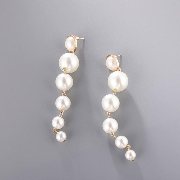 Bulk Jewelry Wholesale white pearl pearl long earrings JDC-ES-RL031 Wholesale factory from China YIWU China
