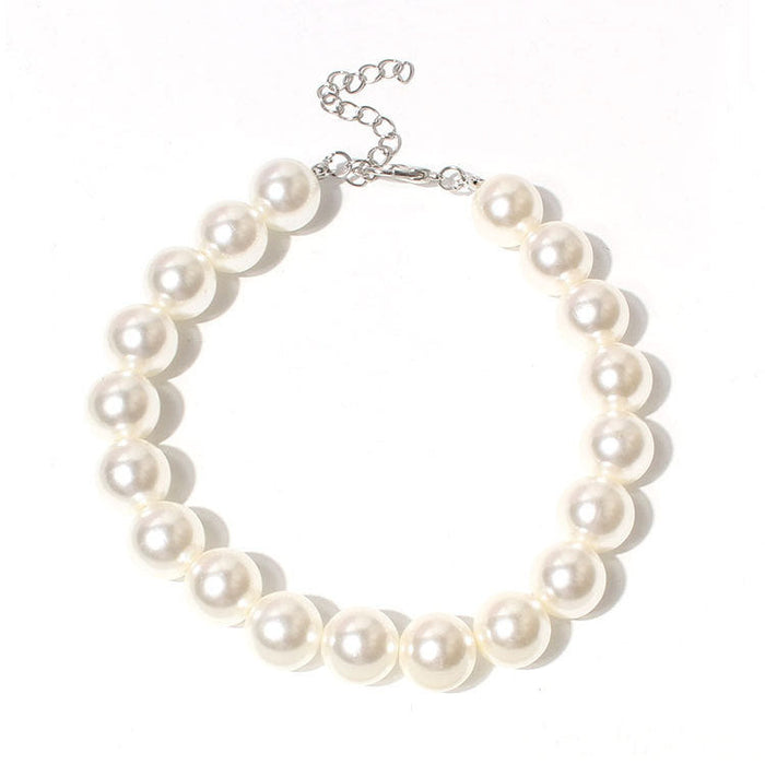 Wholesale White Pearl Pet Necklace JDC-PN-TC014 Pet Necklace JoyasDeChina white Wholesale Jewelry JoyasDeChina Joyas De China