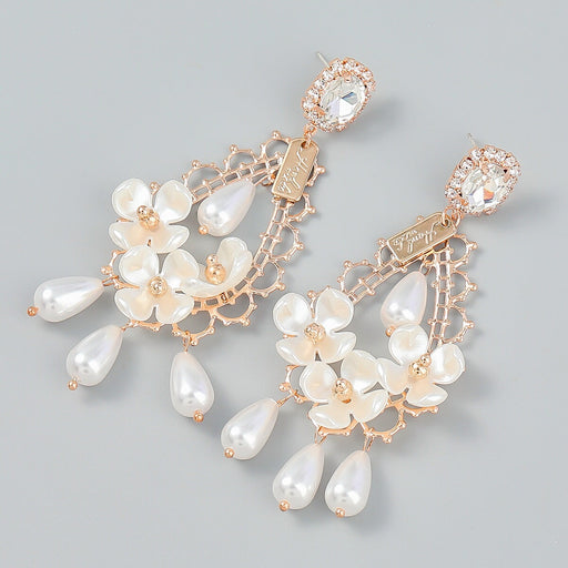 Wholesale white pearl tassel earrings JDC-ES-JL931 Earrings 氿乐 Wholesale Jewelry JoyasDeChina Joyas De China