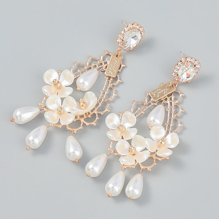 Wholesale white pearl tassel earrings JDC-ES-JL931 Earrings 氿乐 Wholesale Jewelry JoyasDeChina Joyas De China