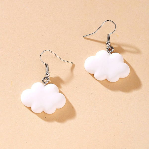 Bulk Jewelry Wholesale white plastic cloud earrings JDC-ES-F206 Wholesale factory from China YIWU China