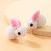 Wholesale white plush rabbit earrings JDC-ES-C435 Earrings 咏歌 20983 Wholesale Jewelry JoyasDeChina Joyas De China