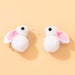 Wholesale white plush rabbit earrings JDC-ES-C435 Earrings 咏歌 Wholesale Jewelry JoyasDeChina Joyas De China