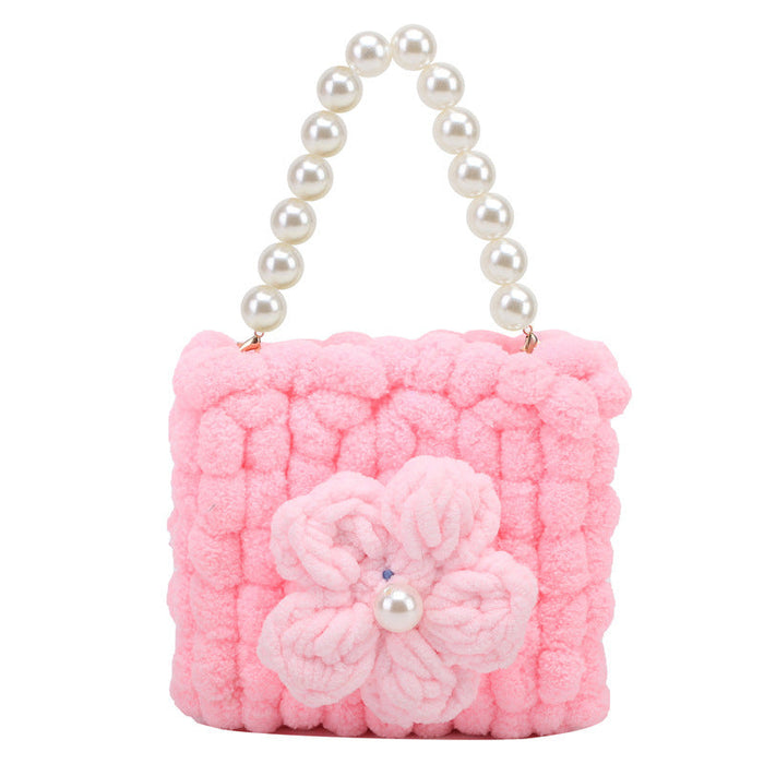 Wholesale white plush shoulder bag JDC-SD-HZD004 Shoulder Bags ปจ่ื๗์ Pink Wholesale Jewelry JoyasDeChina Joyas De China